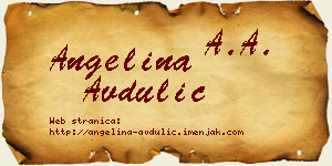 Angelina Avdulić vizit kartica